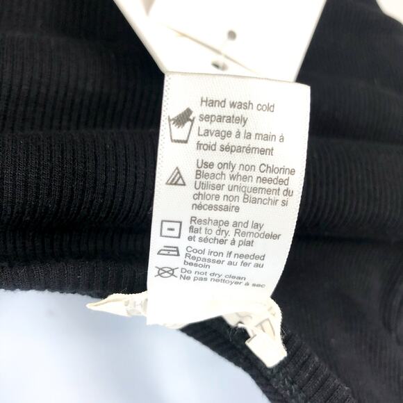 L*SPACE Women's Alana Mini Dress Medium Black One Shoulder Ruched NWT - Picture 9 of 14